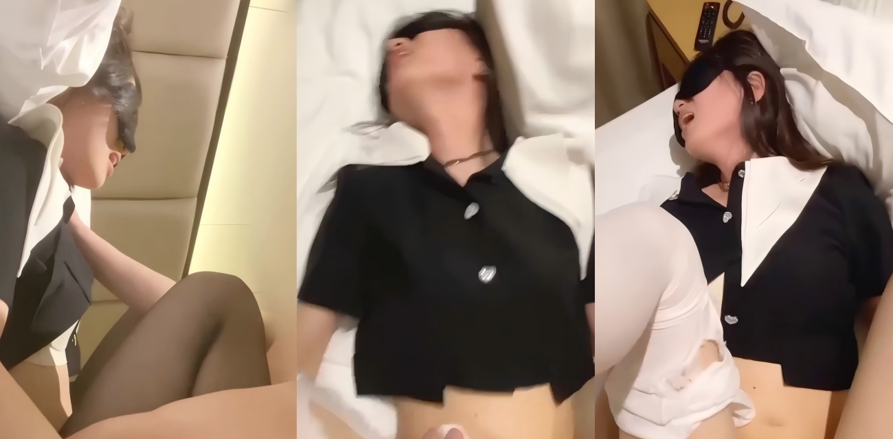 白瘦女大学生首次体验调教 被撕袜狠操 泪汪汪求饶 爽到腿抖 老公用力干我