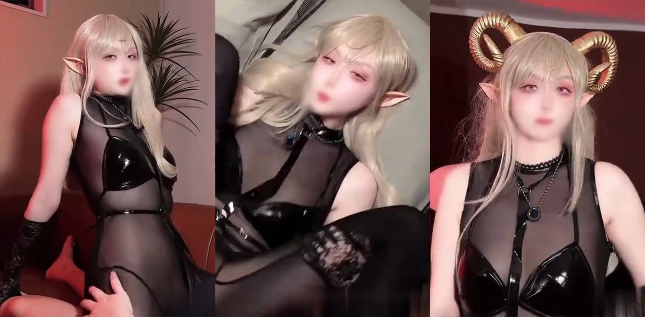 万人求的推特萝莉福利姬 鸡教练 新作Cosplay羽生真由梨 付费福利来了 身穿黑丝上门为男主排精