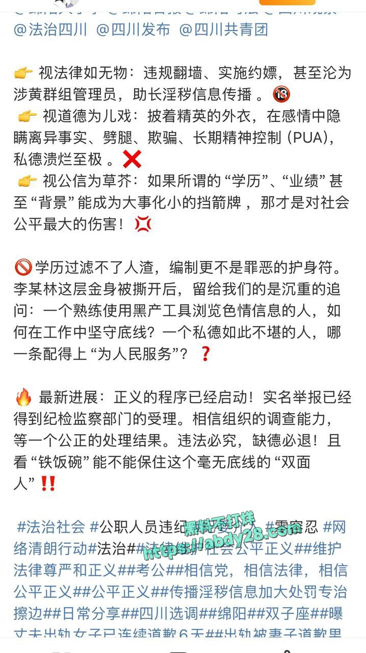 四川绵阳经济合作局公职人员李林林 2