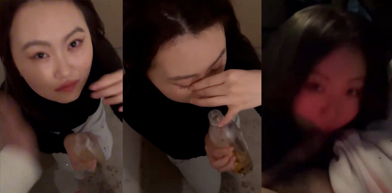 极品反差母狗半夜楼梯间被主人强迫喝尿 满嘴精液回家跟老公做爱