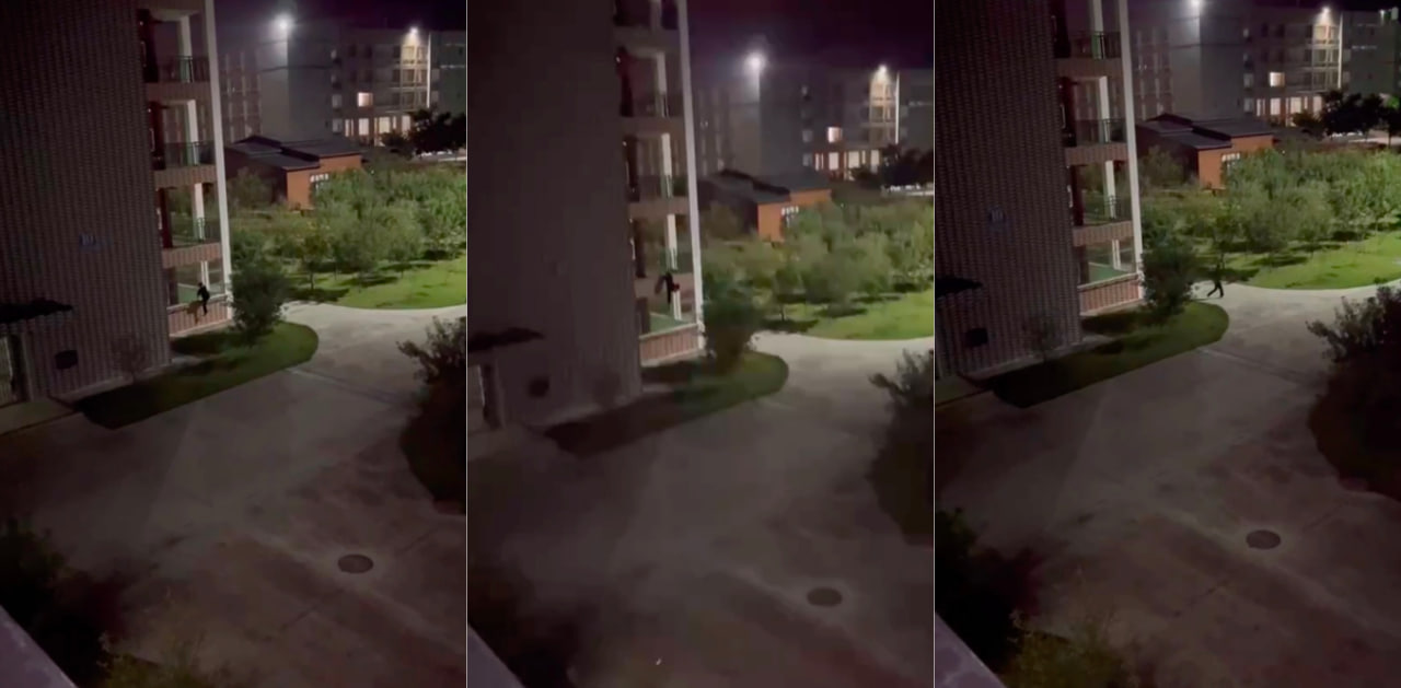 “蜘蛛侠”翻墙潜入女大学生宿舍后进入房间抚摸女子，事后逃离现场终被监控拍到！