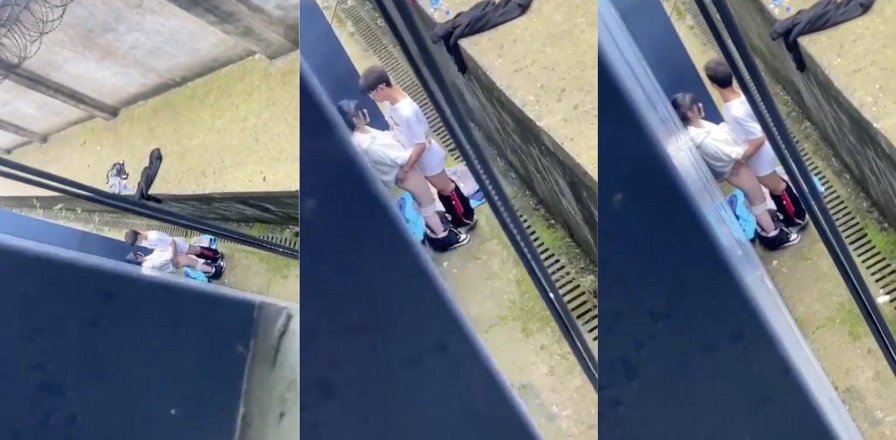 【真实事件】校园惊现纯爱战士！湖南长沙两高中生在校园做爱被偷拍！