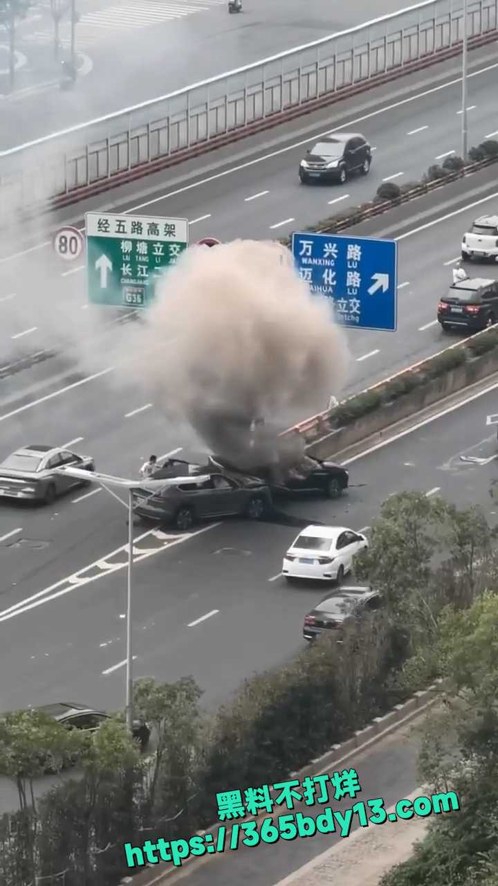 南京 栖霞大道 蔚来 比亚迪新能源 车祸 3