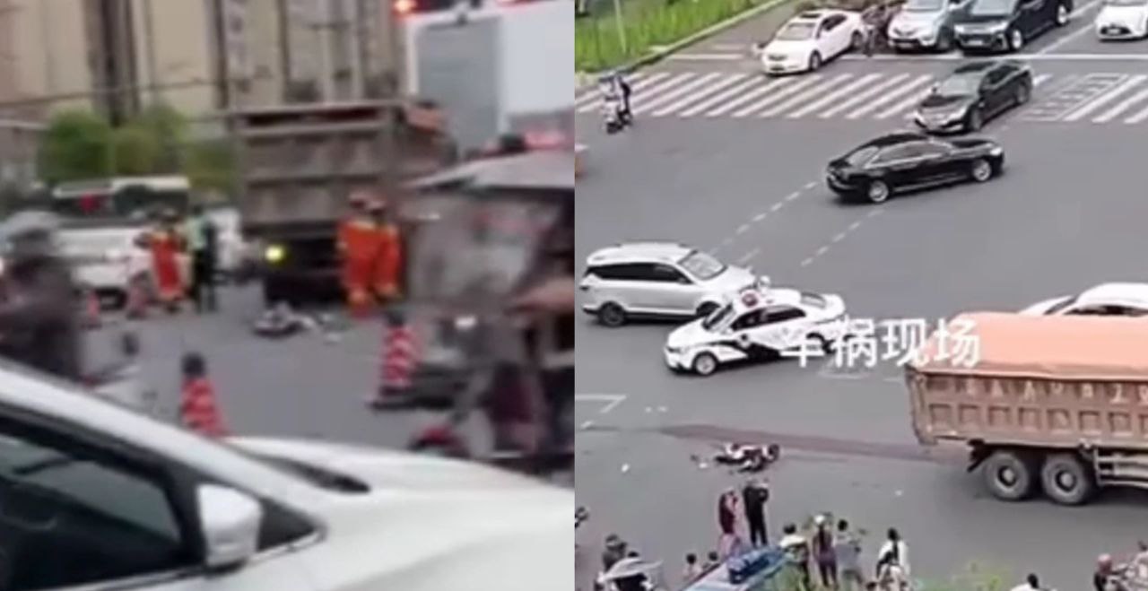 成都双流久居福 骑电动车的小仙女被疯狂渣土车碾压 身体在车底 心脏在路边 大害除小害