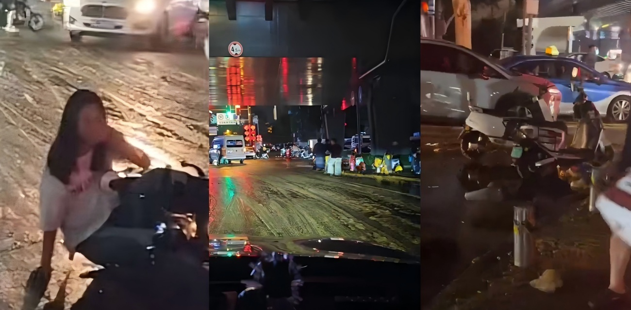 洛阳应天门附近踩雷事件 满街粪便 行人接连滑倒 应天门差点变应粪门