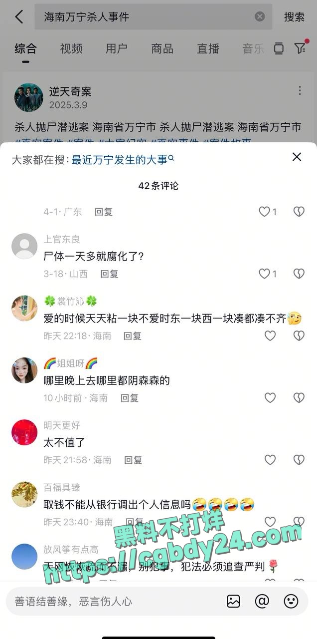海南万宁杀人案凶手落网3