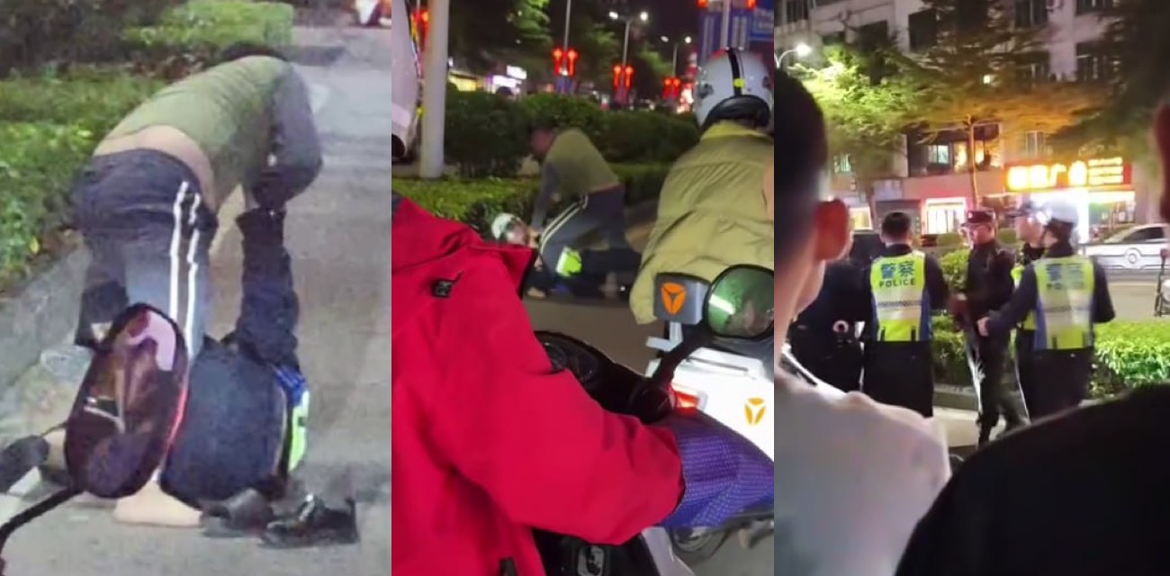 男子当街暴力打交警袭警被抓 怕是过年前难出狱 现场混乱视频曝光