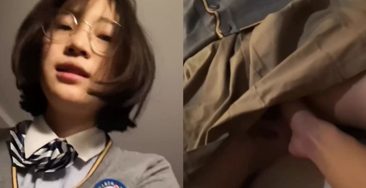 真实眼镜学生妹穿着校服约炮 对白大胆刺激 真的是又纯又欲 这是哪个学校的学生？