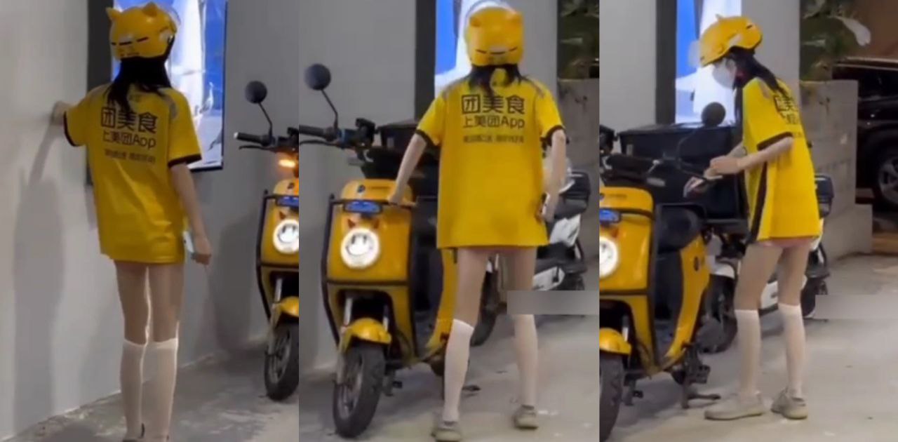 女外卖员上门送外卖 一次一小时出门时双腿忍不住打颤 这是被日的走不了路啊