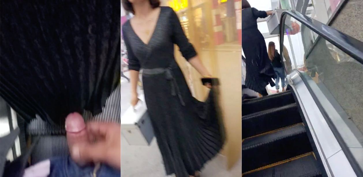 街射极致刺激完全不慌 胆大小伙街头设在人家的裙子上 路人经过都敢射