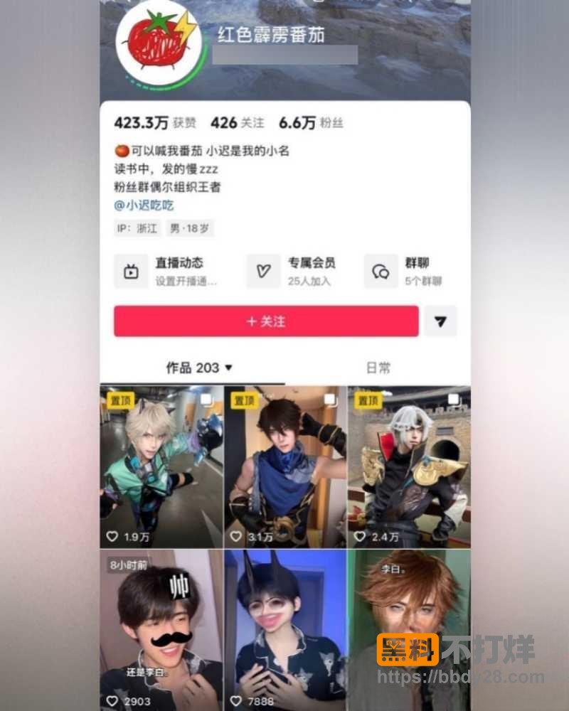 抖音cos圈网红红色霹雳番茄26
