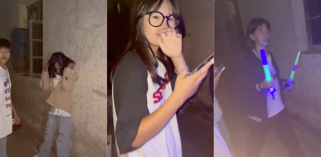 福建漳州市大坪精神小妹伙同男友对着弱小女孩拳打脚踢霸凌女主！打架斗殴被全程拍摄流出！