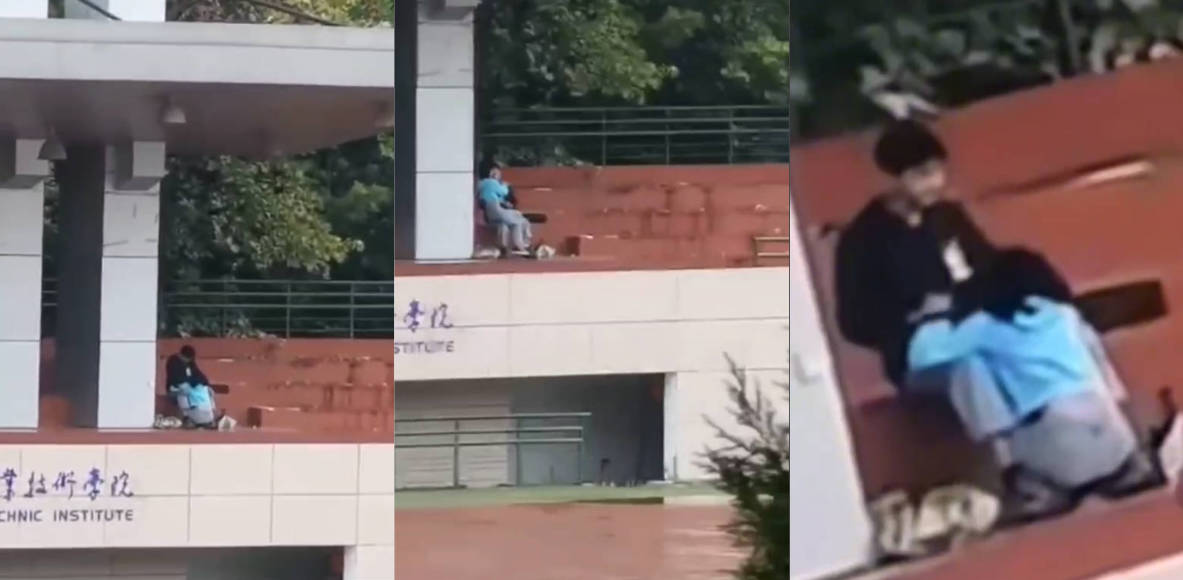 陕西工业职业技术学院操场当众吃鸡 校园新瓜视频在女生微信群传开