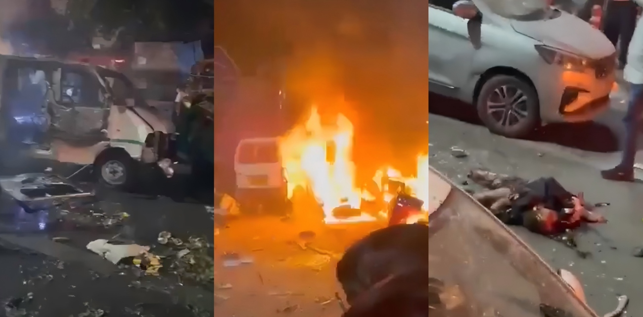 印度新德里红堡地铁口 一辆车突然爆炸 13条命没了 现场狼藉一片 是阴谋还是意外