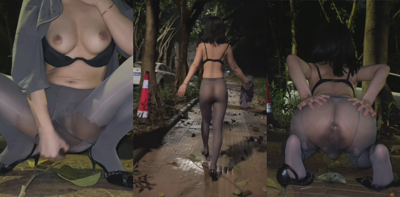本土极品福利姬 你的KK 新年大作来袭 户外灰色网袜露出自慰 路人惊呆双眼