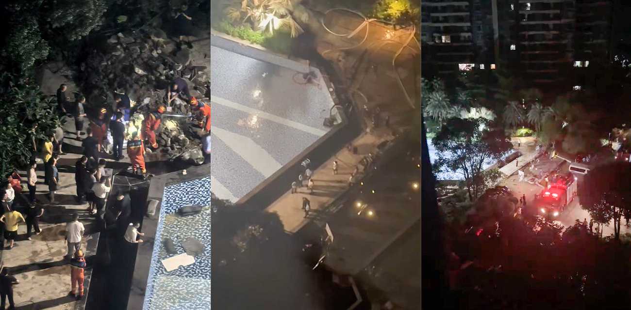 广东清远保利天汇三期宸悦花园突发事件 一小孩在泳池被吸入下水道 现场危急视频曝光