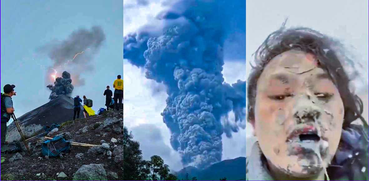 12月3日，印尼马拉皮火山喷发！已造成11死亡 3人安全撤离，死亡登山者留下最后影像！