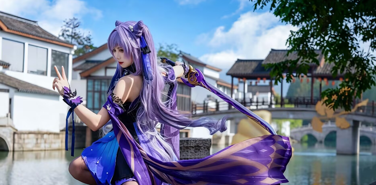 Ayame白丝刻晴 三月七 尤诺cosplay福利 用震动棒自慰爽到高潮