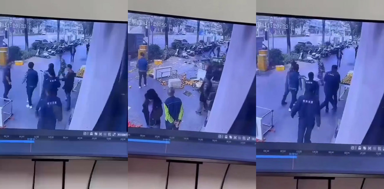 敢占道经营 城管给你一点小小的教训 全砸了 现场监控曝光与路人视角曝光