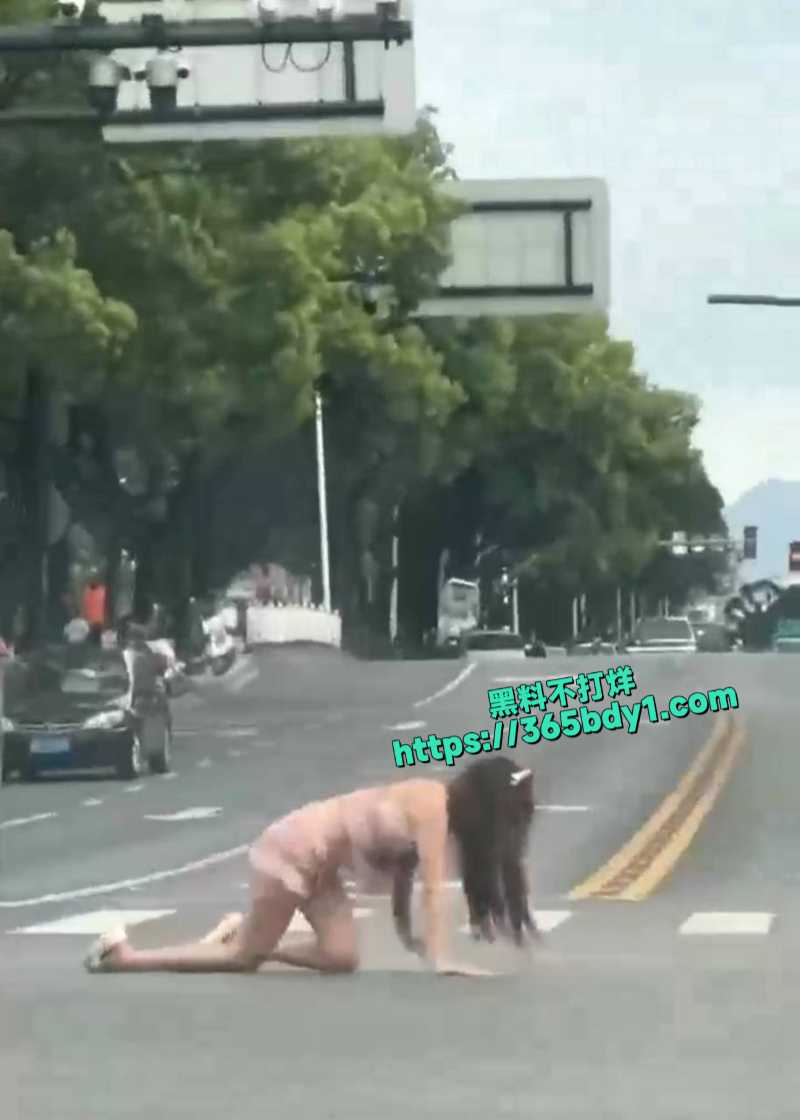 精神小妹街头爬行3