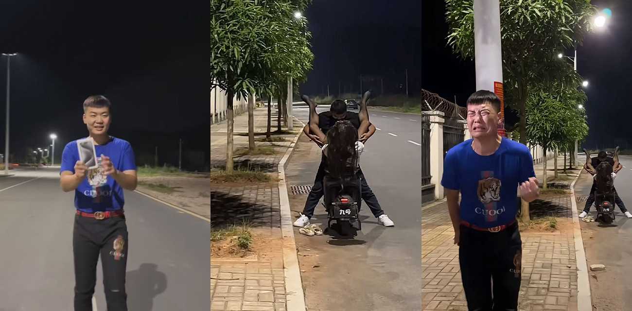 全网都在疯求的路边打炮图 竟然是二货摆拍的 害的小编一顿找