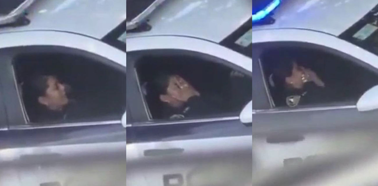 墨西哥警察上班的激情时刻 男女同事在警车内大玩车震 工作时间玩刺激被群众拍下曝光