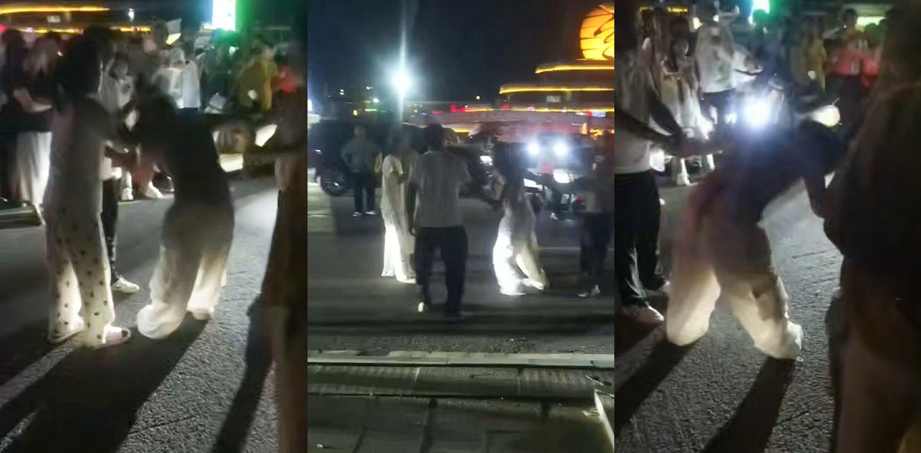 瓜友们喜闻乐见的捉奸现场又来了 河南泌阳大润发门前惊现原配暴打小三名场面