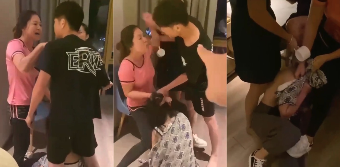每日一抓又抓到一男子与小三酒店开房，被老婆发现后直接带着闺蜜当场手撕小三～