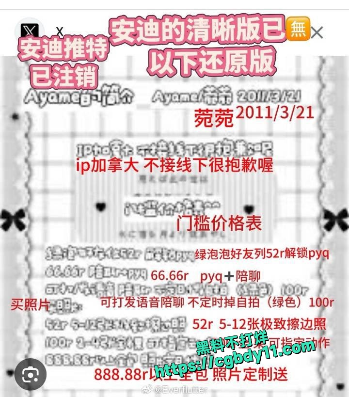 百度副总裁谢广军女儿谢安迪竟在外网当福利姬