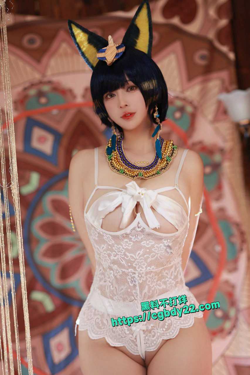抖音热卖网红樱梨梨大尺度cosplay埃及猫 18