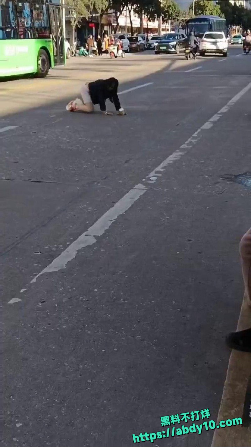 女子马路疯狂拦车装疯卖傻 1