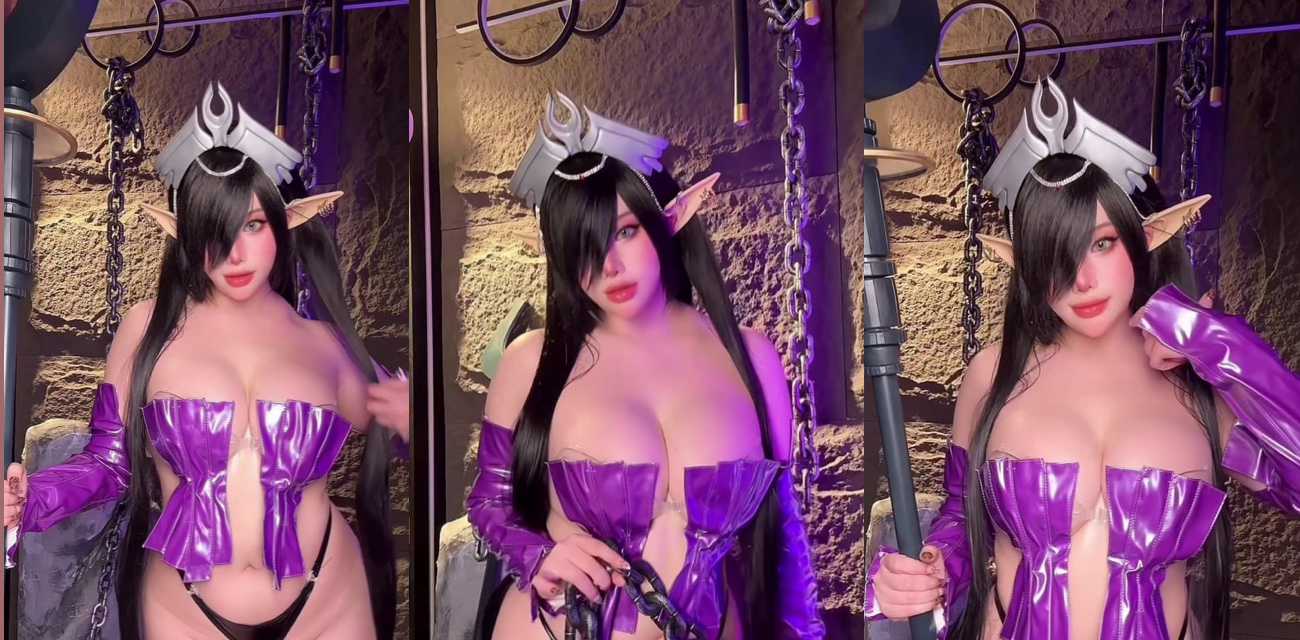 巨乳妖精Noi Oogami cos紧裹娇躯 那奶子又大又圆 拿上玩具疯狂自慰