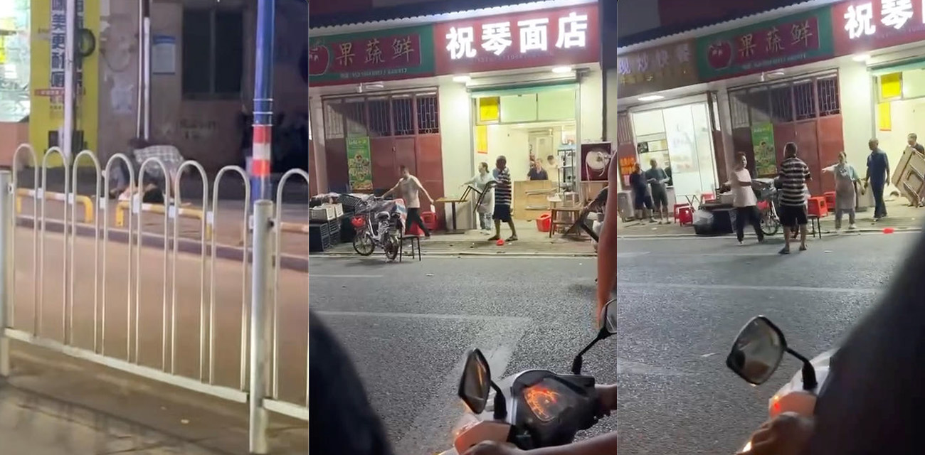 广东梅州大埔县砍人事件 祝琴面店赤膊狂魔持刀追砍路人 惊魂一幕全网疯传