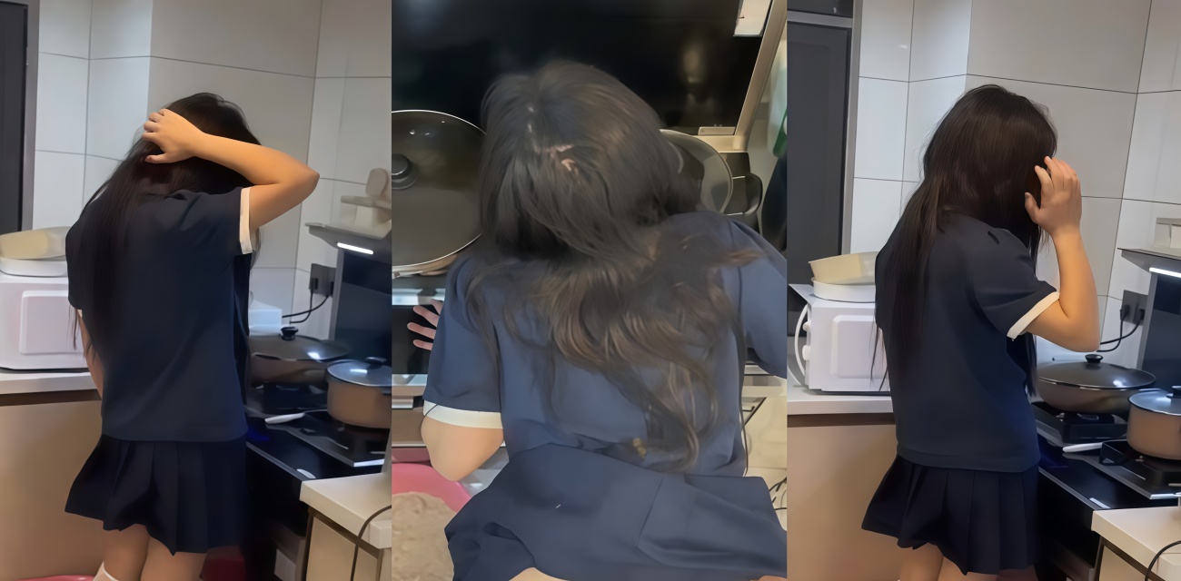 海角我是奶气草莓原创 19岁女儿半夜厨房找吃的 被爸爸强上