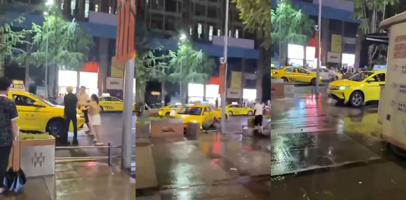 重庆九街惊现疯狂出租车 驾驶员与路人发生争执 随后竟然开车疯狂追杀完整版