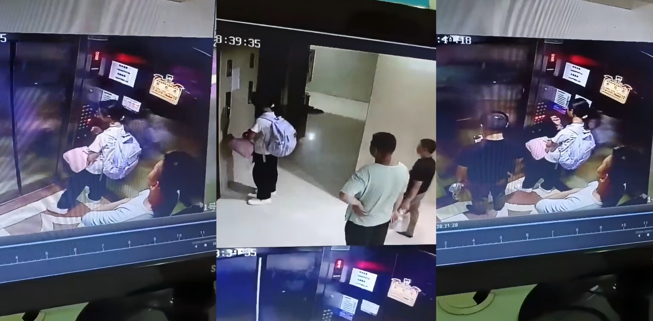 重庆小区惊魂 男子电梯尾随小女孩用迷药 家长及时救险 警方已介入