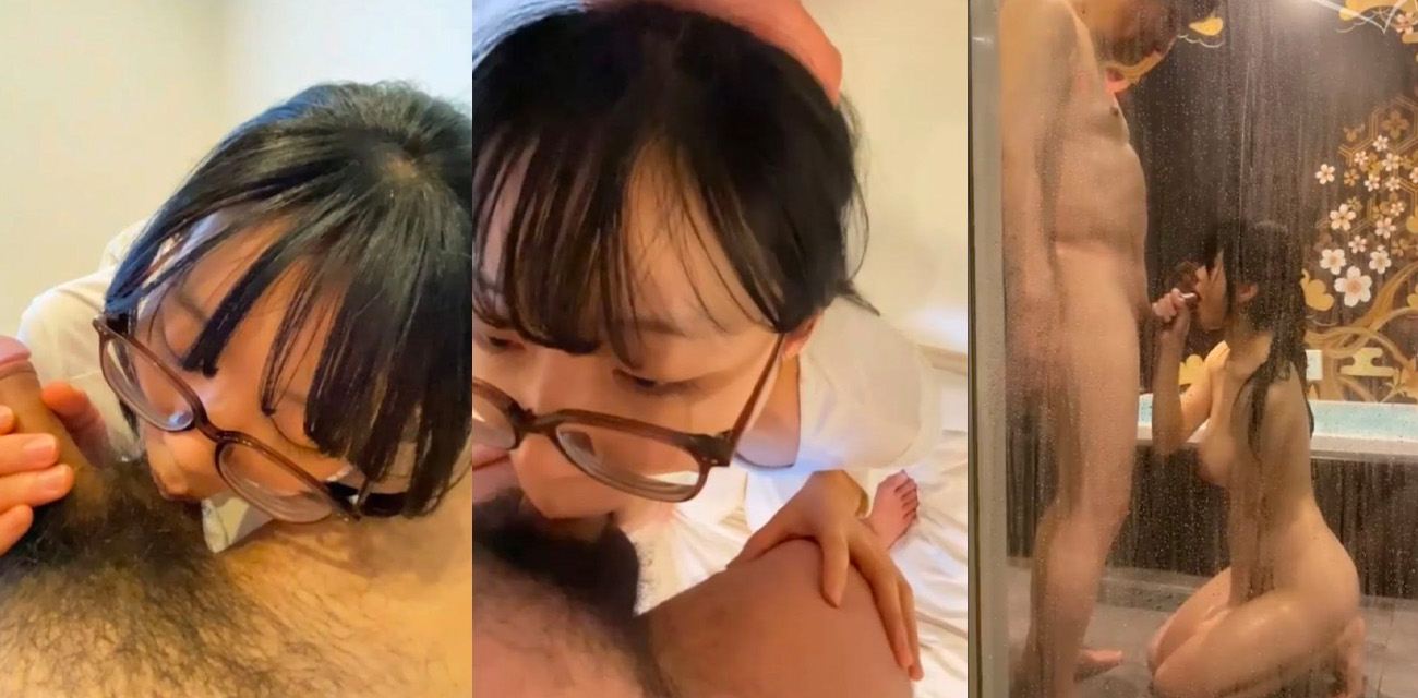 天上飞机高 地上眼镜骚 不戴眼镜的时候看起来很清纯 戴起眼镜反差到爆