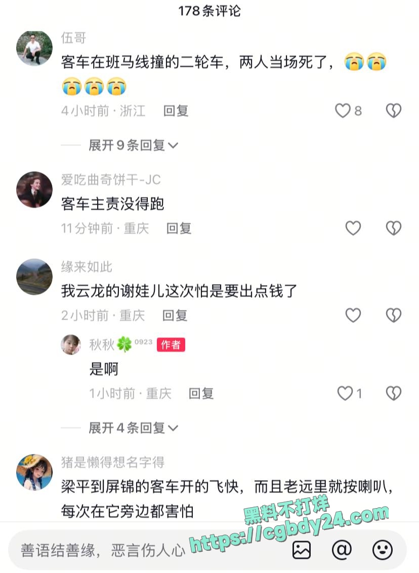 梁平品子小学门口中巴车与电动车相撞4
