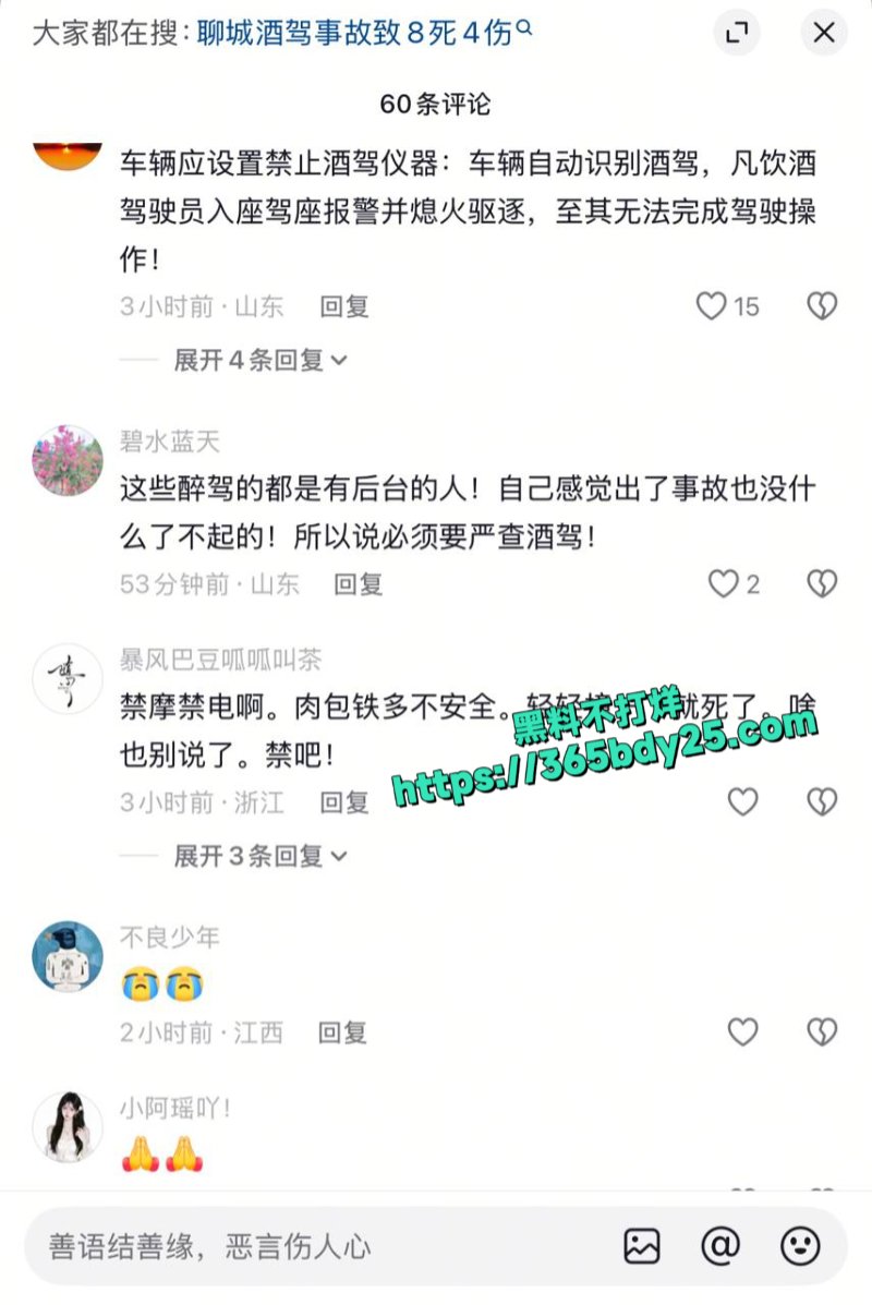 山东聊城酒驾重大事故10