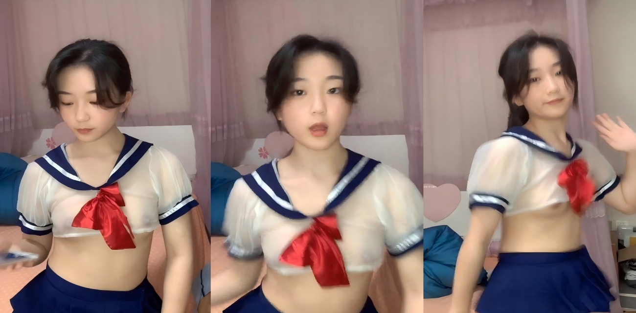 推特网红柒柒 反差大学生自拍裸舞合集 透视情趣水手服 真空热舞