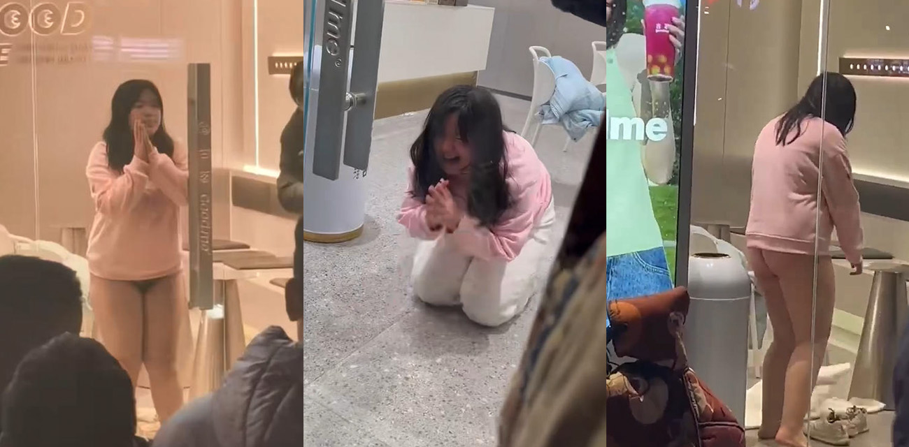平邑莲花山古茗女孩分手崩溃脱裤子 当众叫嚣求人做爱 现场露阴视频流出