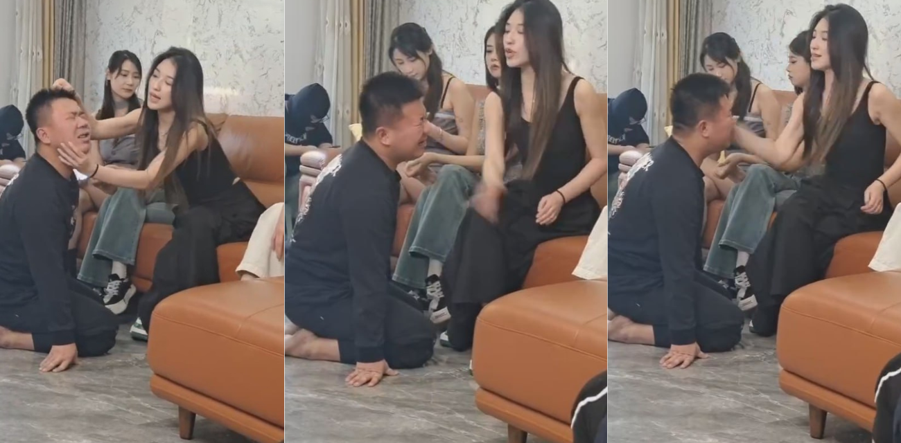 小伙为拍片赚点生活费 被女主狂扇几十个大耳光 看来男奴也不能随便当