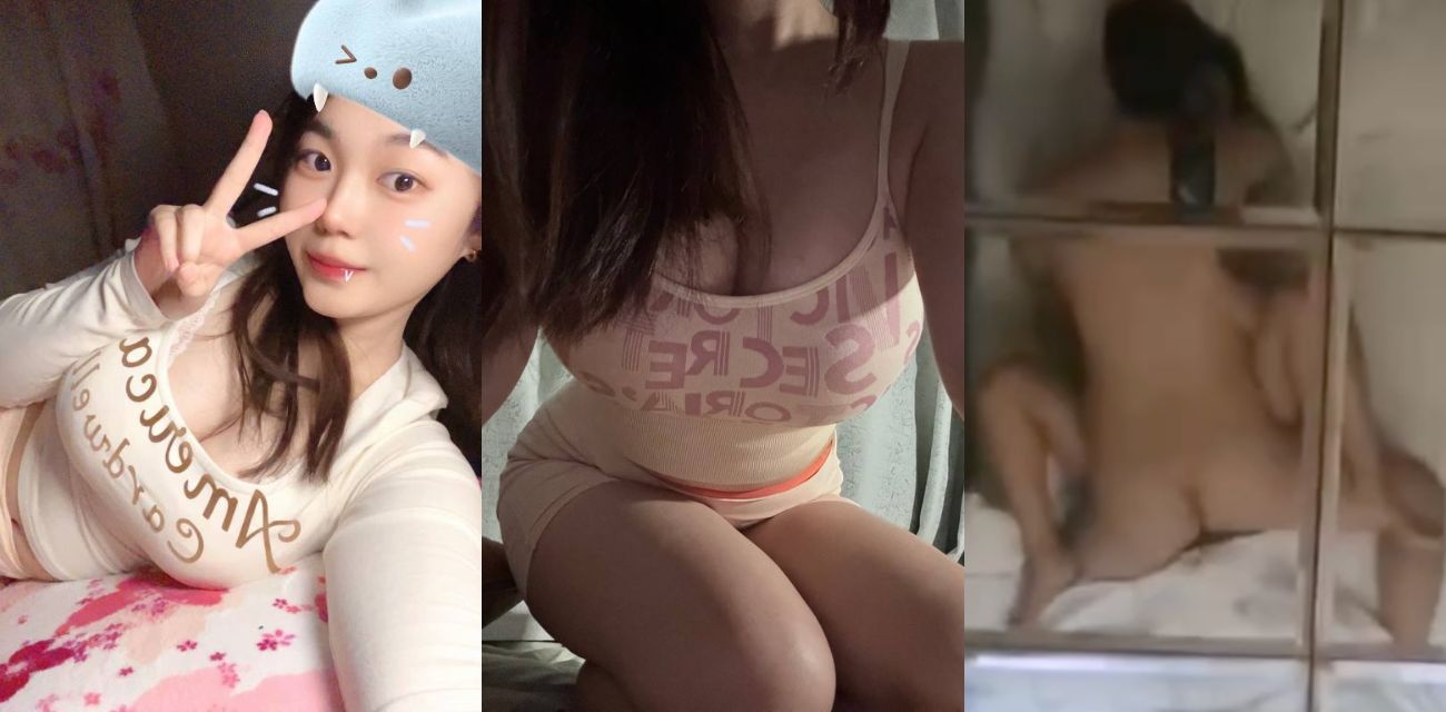 青岛21岁巨乳老师温玲不雅视频泄露 情趣酒店被男友爆操 还不忘天花板镜子自拍
