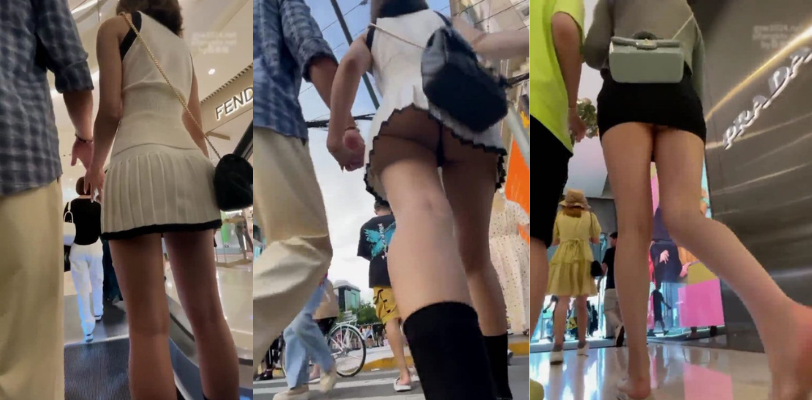 夏天要到了 偷拍大神又出动了 良家妇女的裙底就是好看 满大街不穿内裤的骚货