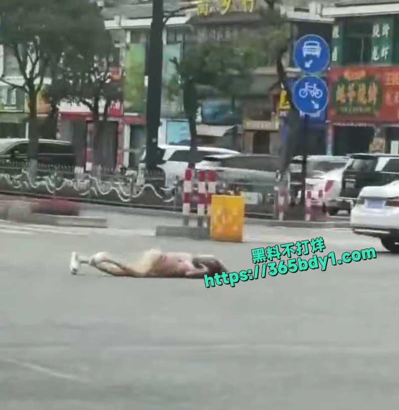 精神小妹街头爬行4