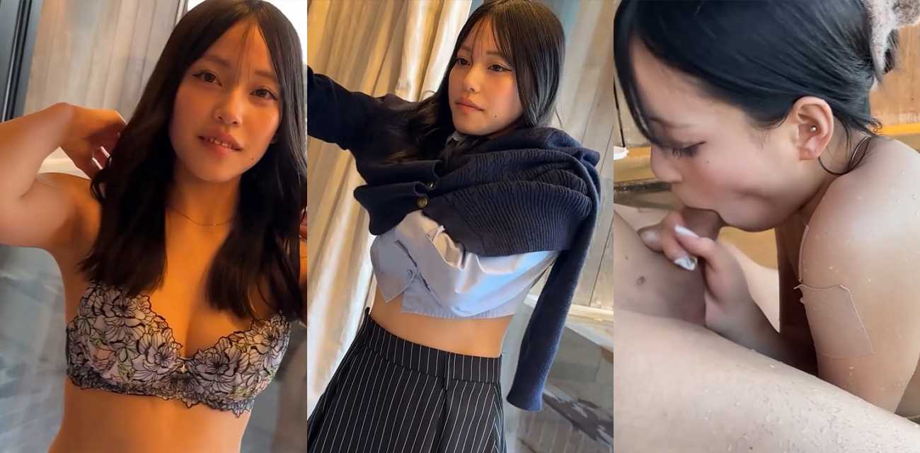 日本在校大学生 Sena 被韩国大叔约到酒店爆操 身穿校服美女在温泉里跟大叔激情缠绵
