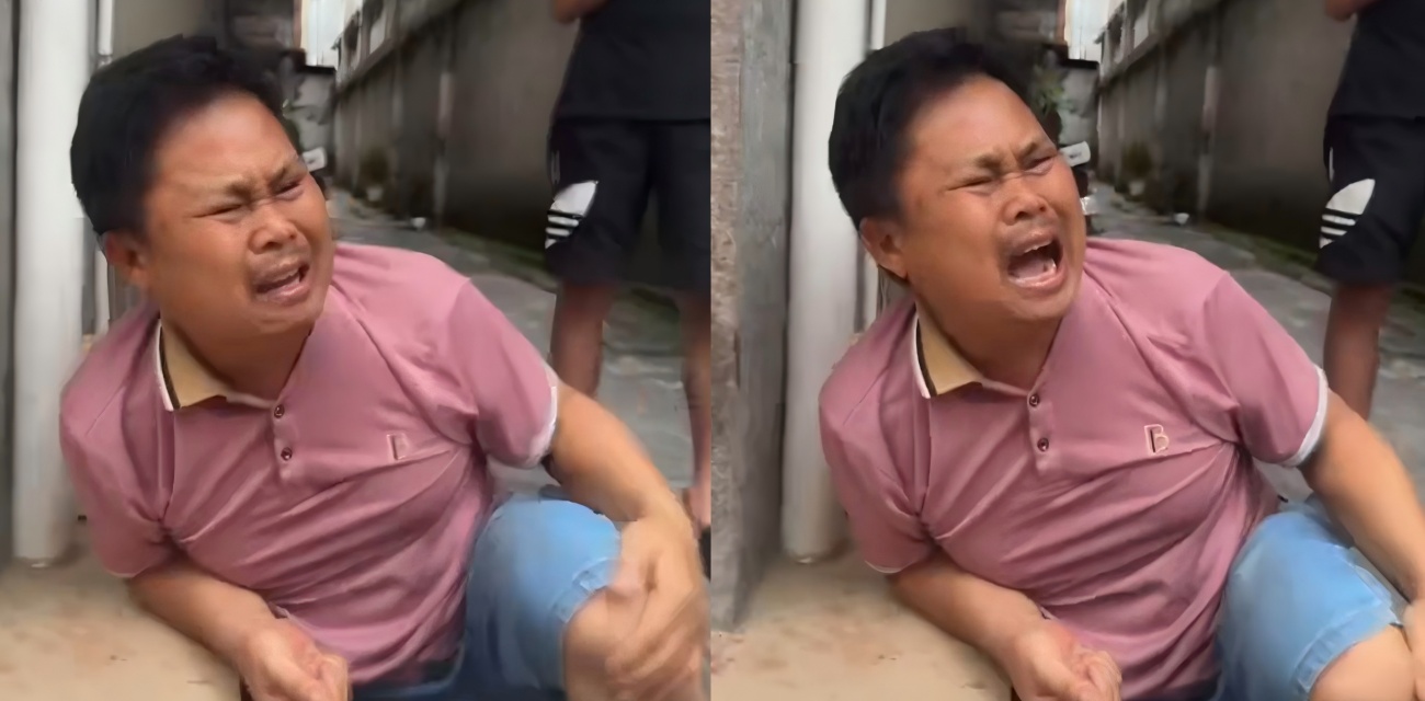 云浮市新兴县西街小学附近 偷车贼被当场暴揍 巡警袖手旁观 现场失控
