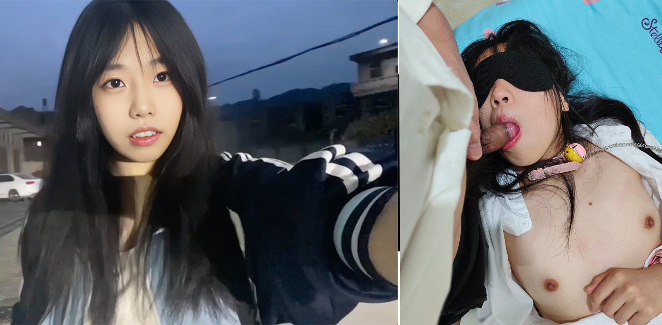 可爱美少女被猥琐男调教成小母狗 带着狗绳手铐跪地上爬行 乖乖舔鸡巴被射满嘴巴