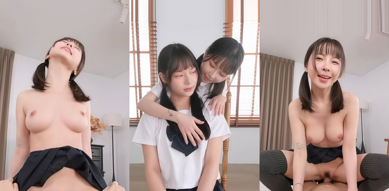 Tiny219伪娘双马尾穿JK制服 和台妹亲密互动后 伪娘反被台妹插菊花