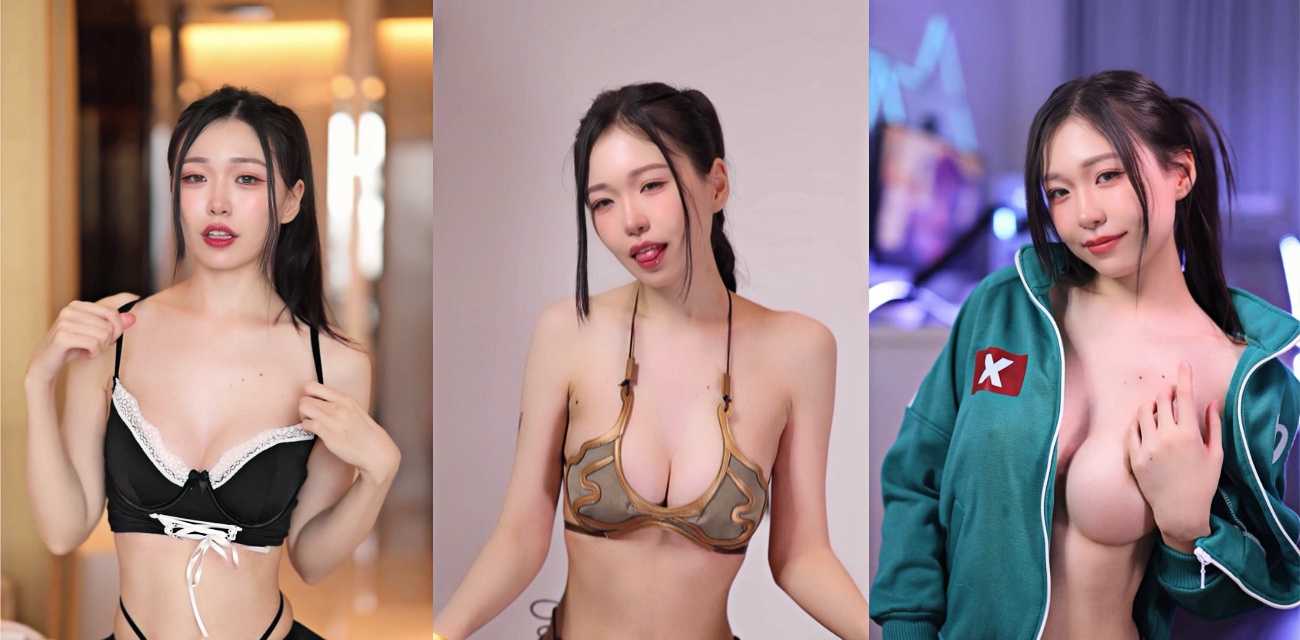 Meriolchan鱿鱼游戏主题合集曝光 换装女仆皮衣肚兜私处揉搓 翻白眼抽搐